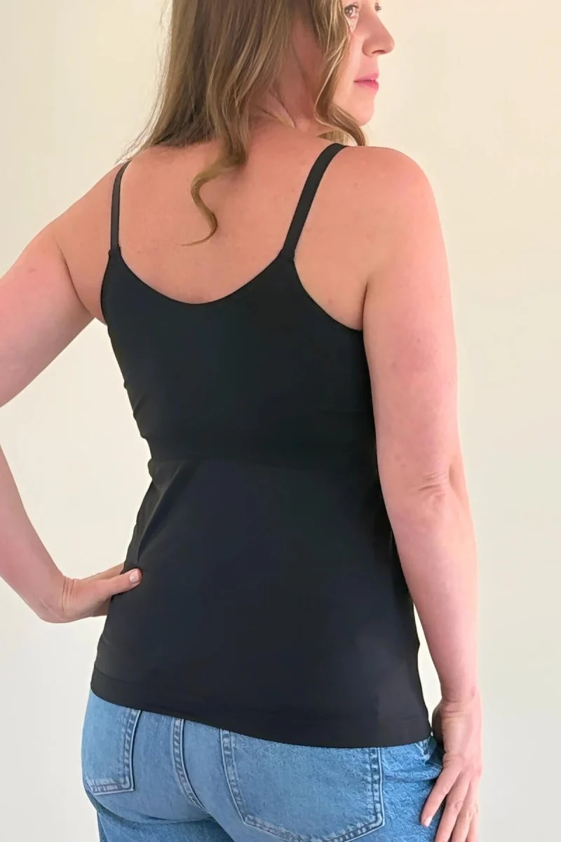SuperMom® Silhouette Nursing & Pumping Seamless Tank | Midnight - Image 3