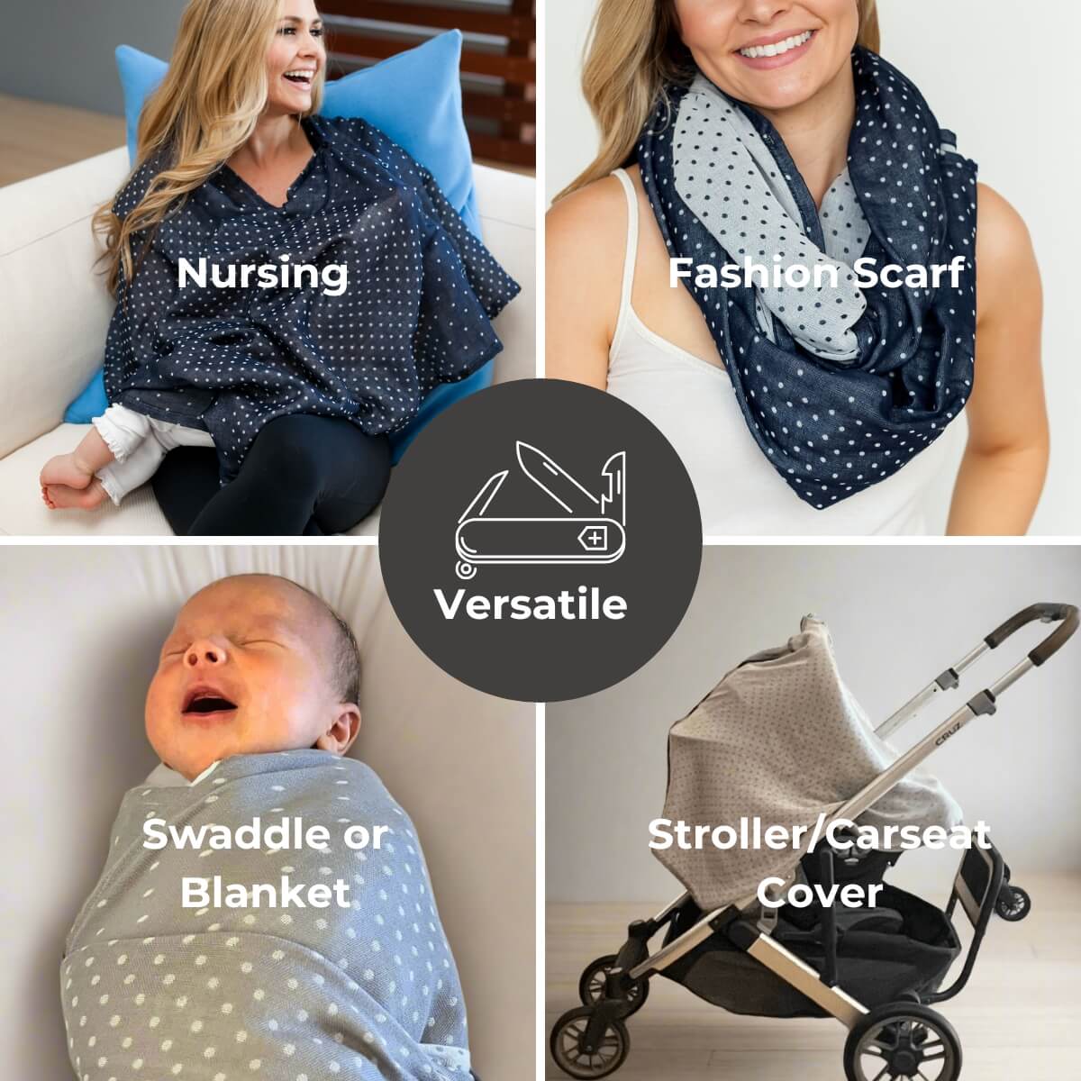 The Haven™ 100% Cotton 7-in-1 Nursing Cover - Image 4