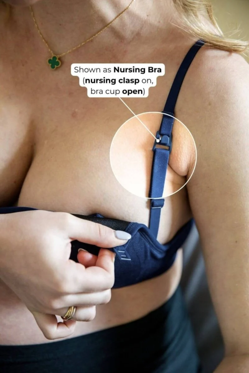 Stages Maternity, Nursing & Wearable Pump Bra | Indigo - Image 6
