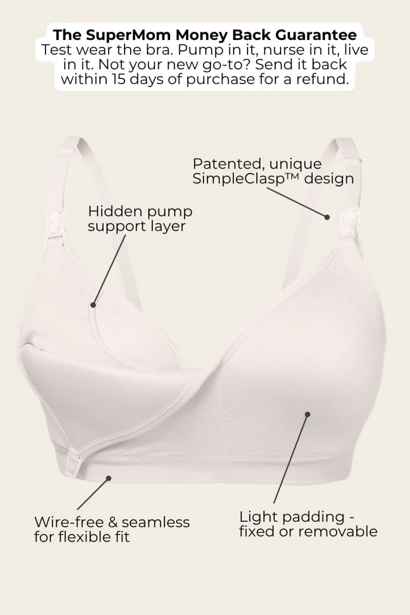 SuperMom® Silhouette Hands-Free Pumping & Nursing Bra | Ballet Slipper - Image 3