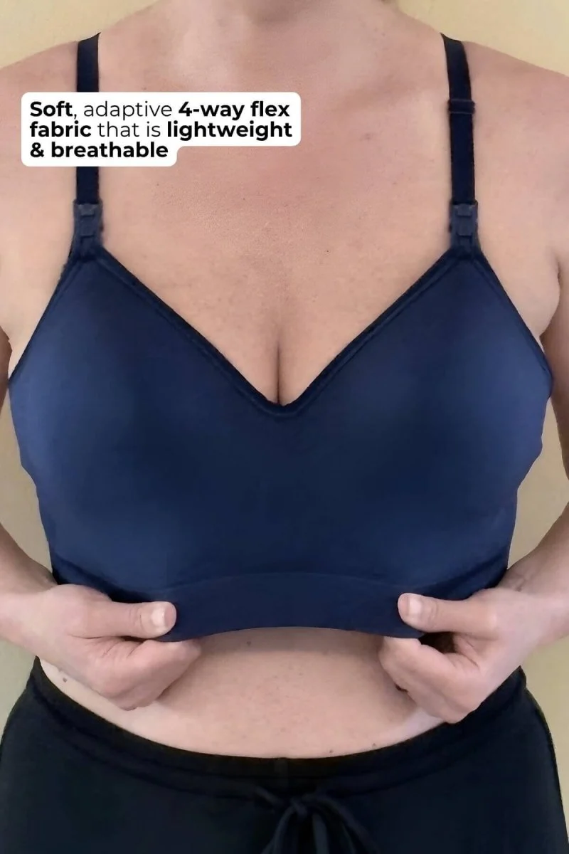 SuperMom® Silhouette Hands-Free Pumping & Nursing Bra | Indigo - Image 8