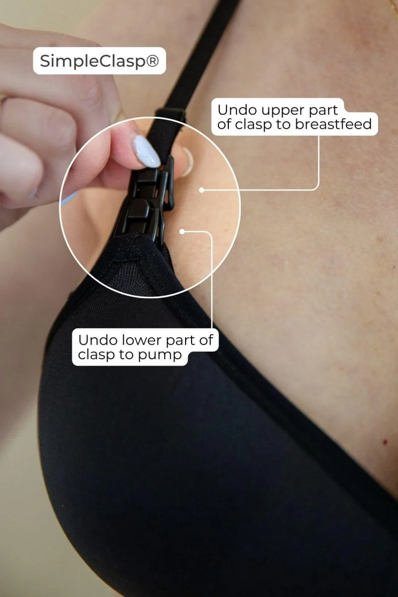 SuperMom® Silhouette Hands-Free Pumping & Nursing Bra | Midnight - Image 4