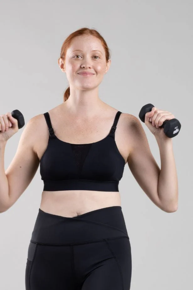 Stages Maternity, Nursing & Wearable Pump V Mesh Sports Bra - Image 4