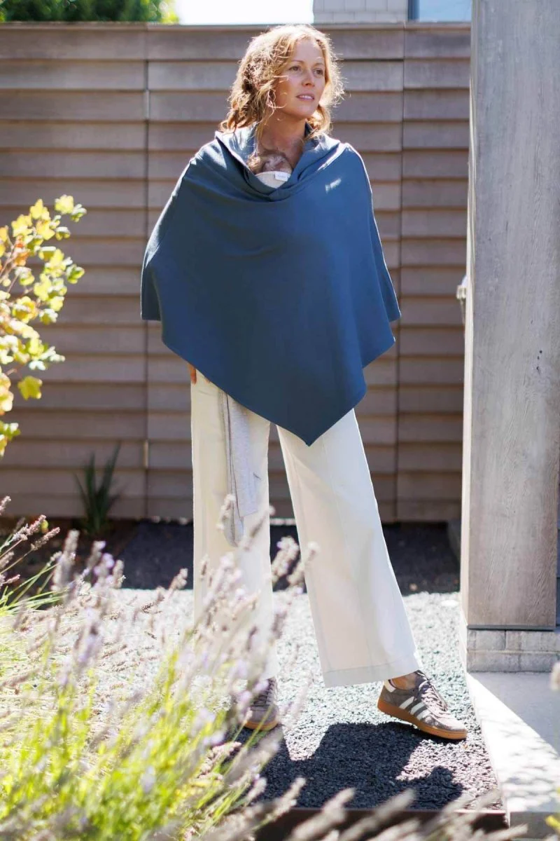 Zoe Fleece Hooded Poncho - Image 7